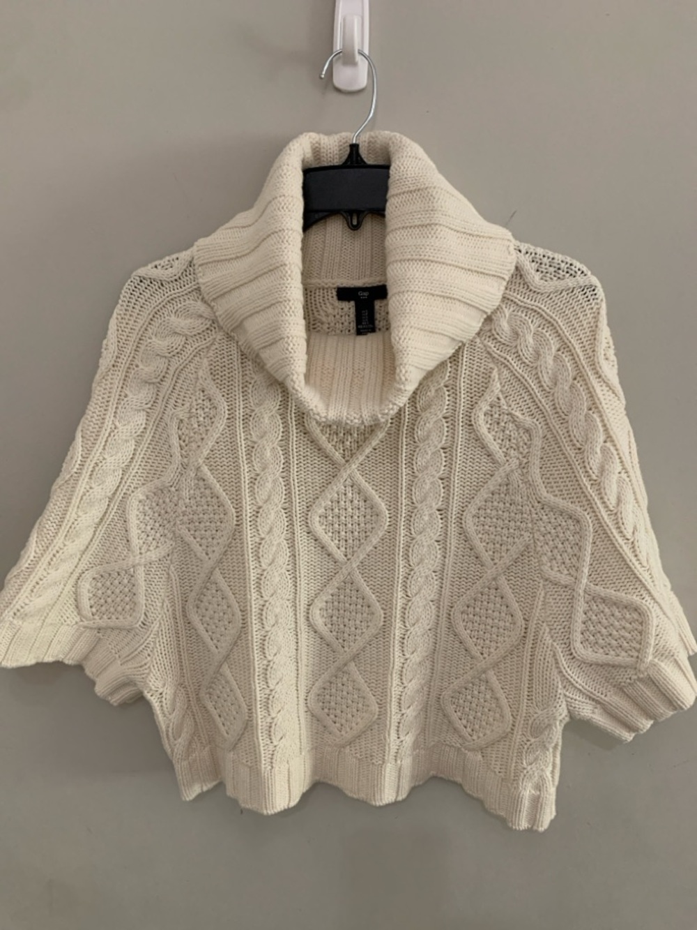 LEGACY GAP CROPPED SWEATER 100% COTTON KNIT